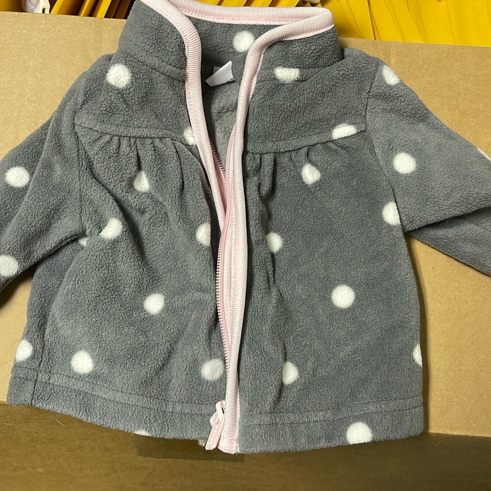 0-3 month pink white and grey jacket old navy